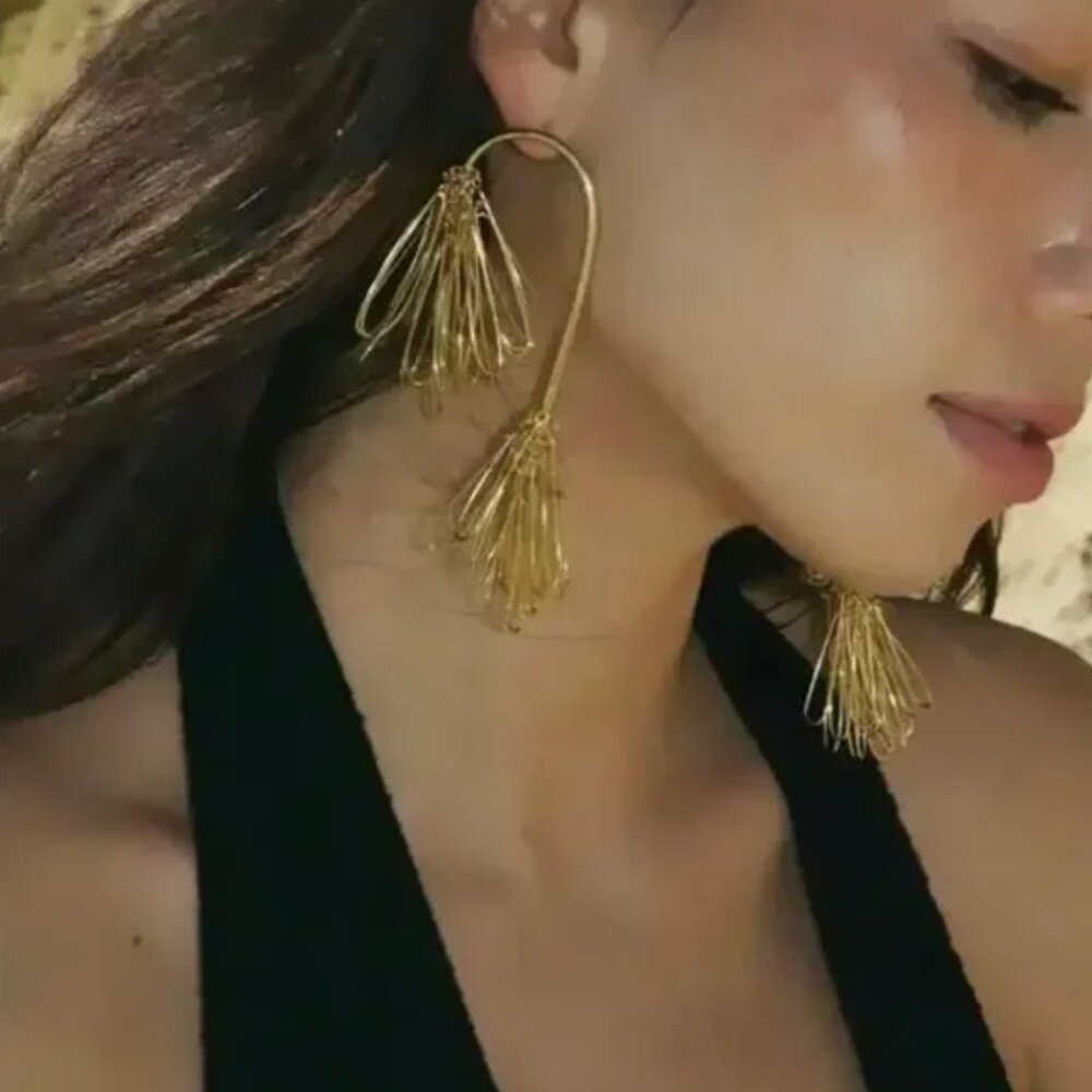 NEW Anthro Gold Drop Earrings